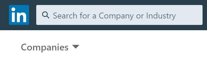 Choose "Companies" from the dropdown menu below the search bar. 